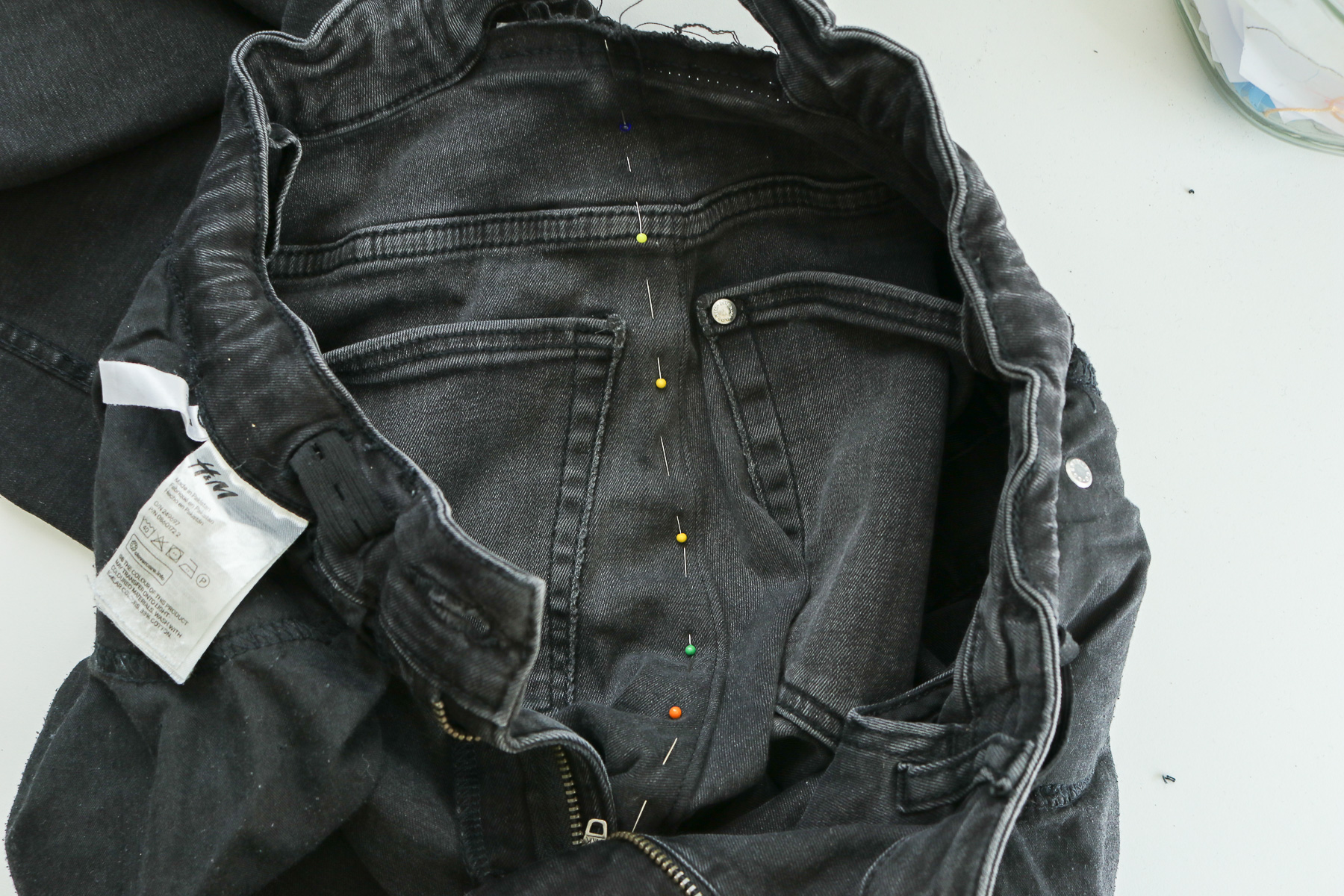 Gesteckte zweite Naht an Jeans. JanaKnöpfchen - Nähen für Jungs