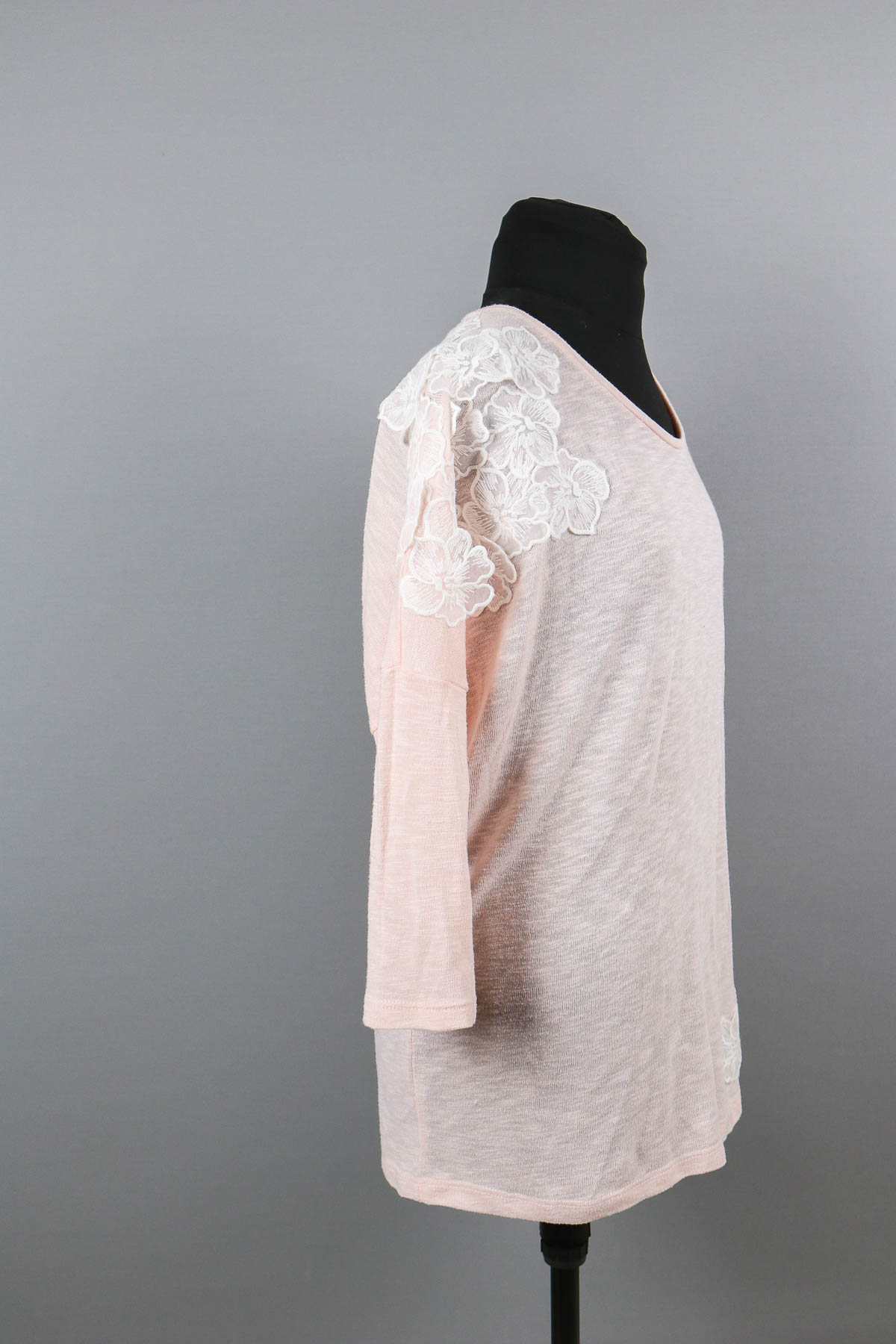 Shirt mit Spitze versehen. JanaKnöpfchen