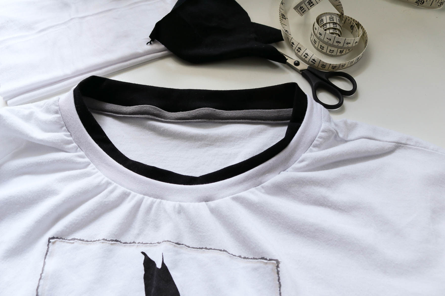 Nähen und Reparieren eines alten T-Shirts. JanaKnöpfchen - Nähen für Jungs