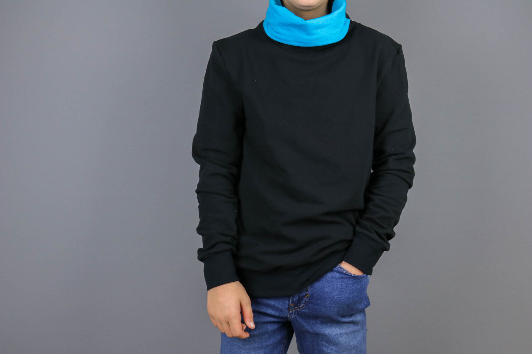 Hoodie mit Tunnelkragen nähen. JanaKnöpfchen - Nähen für Jungs
