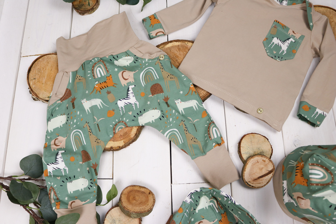 Selbstgenähte Babyset als Geschenk zur Geburt für eine liebe Kollegin. JanaKnöpfchen - Nähen für Jungs